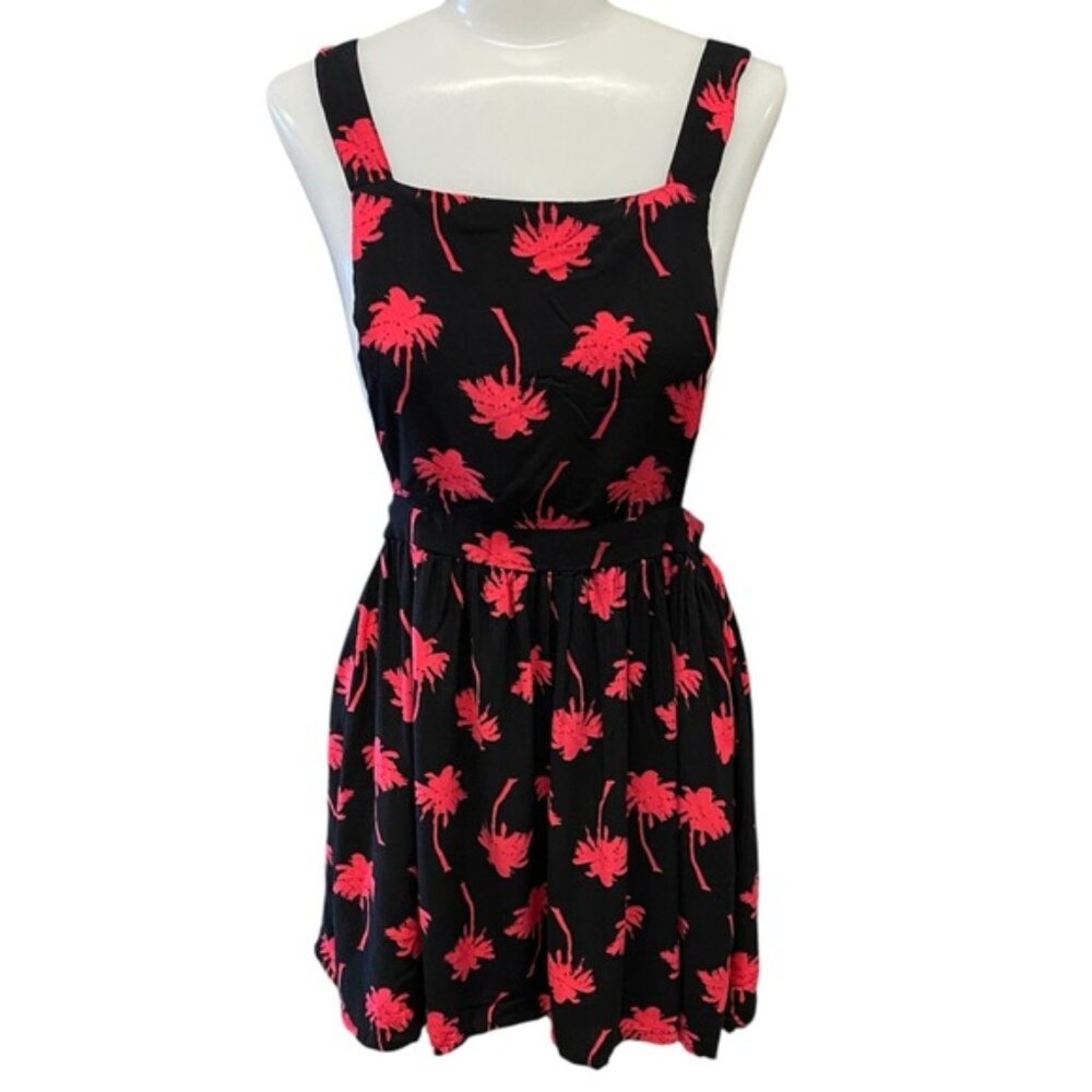 Rue21~Medium~Overall Dress~Palm Trees